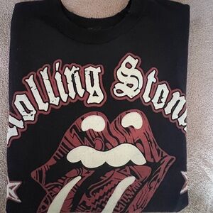 Fashion Nova Black Rolling Stones Hoodie